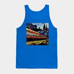 Starry Night Wizarding Express Train Tank Top